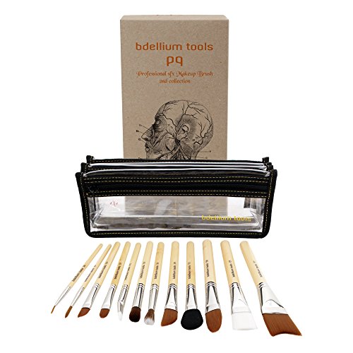 Bdellium Tools Professional Makeup Brush Special Effects SFX Series - 12 pc. Brush Set with Double Pouch (2nd Collection)