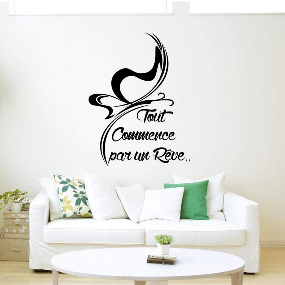 Calcomanías Para La Pared Todo Comienza Desde Un Sueño Diy Vinilo