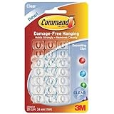 Command Decorating Clips, Clear, 40-Clip