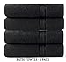 COTTON CRAFT Ultra Soft Hand Towels - 6 Pack -16x28-100% Cotton Face Towel Set - Absorbent Quick Dry Everyday Luxury Hotel Bathroom Kitchen Spa Gym Shower Pool Camp Travel Picnic - 580 GSM - Black