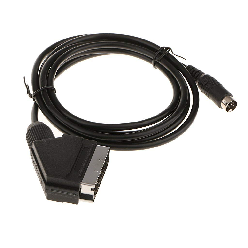 RUITROLIKER 1.8 M/5.9 FT RGB Scart cable Audio Cord Compatible for Mega Drive 2 Genesis 2 3 console