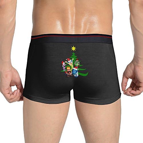 SSSB Mens Inside Out Christmas Sexy Seamless Stretchable Boxer Underwear Panties Brief Black 3X