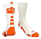 TCK Clemson Tigers Baseline Crew Socks