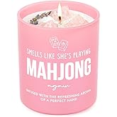 musaecoin Mahjong Gifts for Women, Funny Mah Jongg Accessories, Gifts for Mahjong Lovers, Game Night Mother's Day Christmas Birthday for Mom Friend - Handmade Relaxing Lavender Scented Candle 10oz