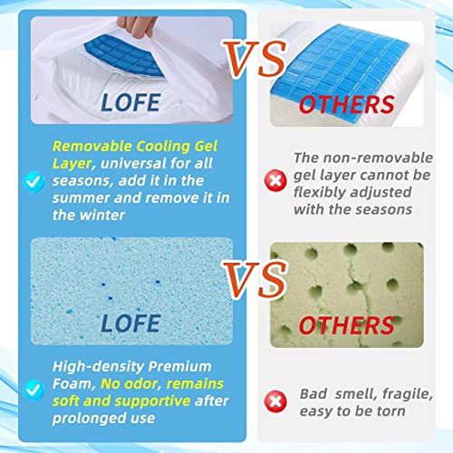 LOFE Cooling Stomach Sleeper Pillow Ultra Slim Pillow for Stomach