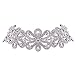 XY Fancy Women Fashion Jewelry Full Rhinestone Flower Choker Necklace Charming Clavicle Chain Silvery