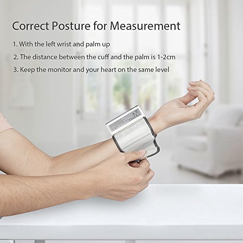 Wrist Blood Pressure Monitor, Hylogy BP Monitor Automatic Blood Pressure Monitor with Adjustable Blood Pressure Cuff 5.3-8.5 Inch, Portable Case, Two User Modes, IHB Indicator and 2*90 Memories