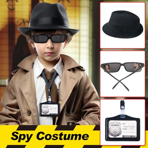UNGLINGA Kids Spy Kit Detective Set Over 20 Activities - Fingerprint Toys Gifts for 4 5 6 7 8 9 10 11 12 Years Old Boys Girls Science Experiments