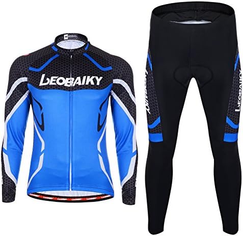 Maxmer Men Cycling Clothing Sets Suit Long Sleeve Cycling Jerseys Jacket Casual Outdoor Sportswear Running Clothes Breathable Quick Dry Bicycle Trouser Pants