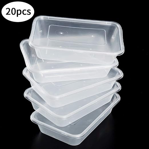 SWZY Envases de Alimentos con Tapas para el Almuerzo, 500 ML 20 ...