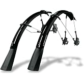 SKS Germany RACEBLADE PRO Set Black Schutzblech-Set, Ideal f&uuml;r Rennr&auml;der (superleichtes Fahrradzubeh&ouml;r mit Extra langem Spoiler, Schnellspanner, INKL. Streben und Befestigungsmaterial), Schwarz