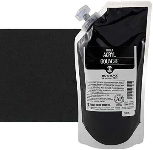 Turner Acryl Gouache Matte Acrylics Mars Black 250ML