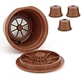 3 Reusable Cups Basket Coffee Filter Refillable Coffee Capsule Filter Cup Replacement Accessories Coffee Makers and Brewers fit for Caffitaly