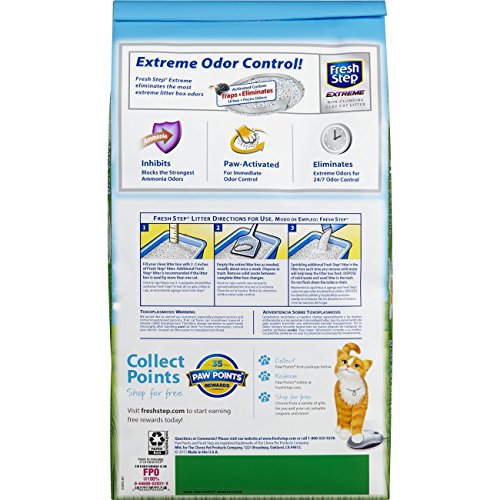 Fresh Step Extreme Clay, Non Clumping Cat Litter, Scented, 21 Pounds (2