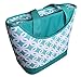Earthwise Insulated Grocery Bag Reusable Large Cooler Shopping Tote with Zipper Closure, Thermal Peva Lining and Front Pocket for Entertainment, Picnics, Travel, Beach(Turquoise)