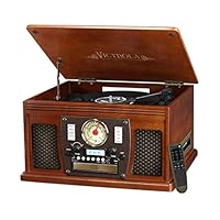 Victrola Navigator 8-in-1 Classic Bluetooth Record Player with USB Encoding and 3-speed Turntable