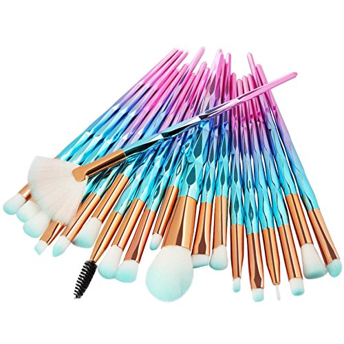 Make Up Foundation Brushes, KESEE Eyebrow Eyeliner Blush Cosmetic Concealer Brushes 20PCS (B1)