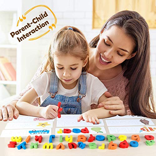 XUNPAS Spelling Game Toys for Kids,Sight Words Games Educational Learning Matching Wooden Letter Words Puzzles Games Toys for Kids Boys Girls Age 3 4 5 6 Year Old Years Old