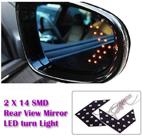 MotoPanda 1 Pair of SMD LED Arrow Panel Lights for Car Side Mirror Turn Indicator for all Car and SYV