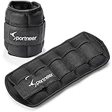 Sportneer Ankle Weights, Adjustable Weights Wrist Arm Leg Weight Straps for Fitness, Walking, Jogging, Workout, 1-5 lbs Each Pack, 2 Pack 2-10 lbs (Max 5 LBS)