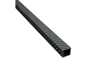 CNCARBONFIBER 1pcs Square Carbon Fiber Tube 16x16x600MM,1.0MM Wall Thickness,3K Roll Wrapped Twill Matte Finish