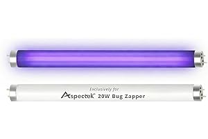 Aspectek Bug Zapper Replacement UV Lamp Bulb Light Tube 10W for 20W Electronic Bug Zapper, 2-Pack