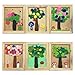 AQUEENLY 6 Pcs 8'' x 8'' Unfinished Wood Cradled Painting Panel Boards for Arts & Craft - Wooden Canvas Panels