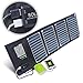 Solar Charger Sunkingdom Portable Foldable Solar Panel Charger 20W 2 USB Port with High-efficiency PowermaxIQ Technology for Iphone,Ipad,Camera,GPS,Ipod,Battery for camping (Black)