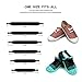 No Tie Shoelaces Rubber Shoes Laces for Kids and Adults, YUANFENG Tieless Elastic Silicone Waterproof Flat Athletic Running Shoe Laces (Kids, Black+White)