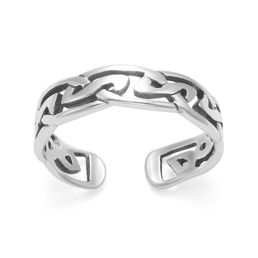 Sterling Silver Celtic Toe Ring - Adjustable size - Gift Boxed. FULLY GUARANTEED. 0987