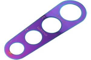 Kichvoe Stainless Steel Spaghetti Pasta Measurer Tool 4-Hole Portion Control Ruler for Kitchen Cooking