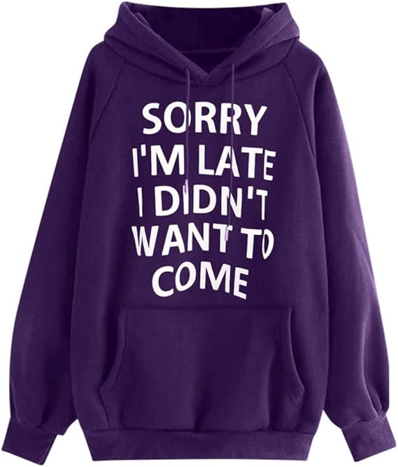 Amazon パーカー レディース Kukoyo 春秋服 プルオーバー スウェットパーカー フード付き 英字プリント トレーナー 長袖 トップス ポケット付き アメカジ ストリート カジュアル フーディー 体型カバー ゆったり ダンス 衣装 ヒップホップ 薄手 お揃い トレーナー