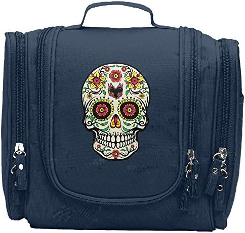 HRhzb Colour Sugar Skull Multifunction Cosmetic Bag&amp;Case Portable Makeup Pouch Waterproof Travel Handbag Organizer Toiletry Bag For Men And Women