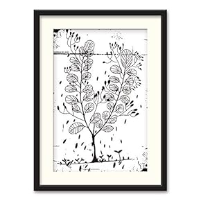 Black Framed Canvas Wall Art Nordic Style Plant Home Artwork Decoration for Living Room, Bedroom - 23x31 inches