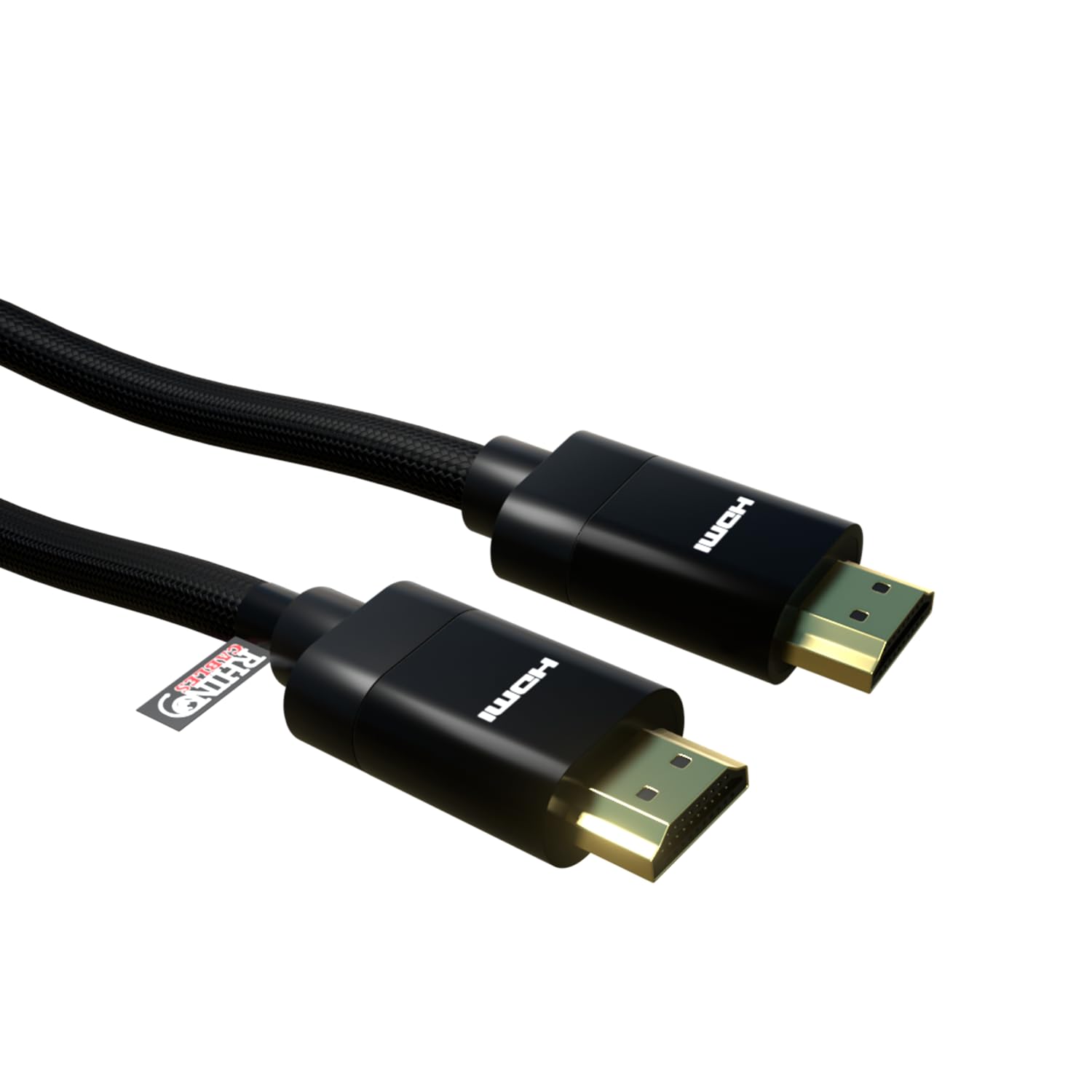 rhinocables Copper 8K HDMI Lead – Ultra High-Speed 2.1 Braided Cable with HDR, Dolby Vision, VRR & ALLM | Superior Connectivity for PS5, TVs, Streaming Boxes & AV Gear (Black, 3m)