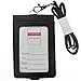 Cmxsevenday A7912 Folding PU Leather ID Card Holder with 2 ID Window and 3 Card Slots, Vertical Style - Black