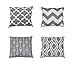 Throw Pillow Covers Decorative Pillow Cases Grey Geometric Soft Solid Square Cushion Covers for Sofa Couch Bed Farmhouse Set of 4, 18 x 18 Inch