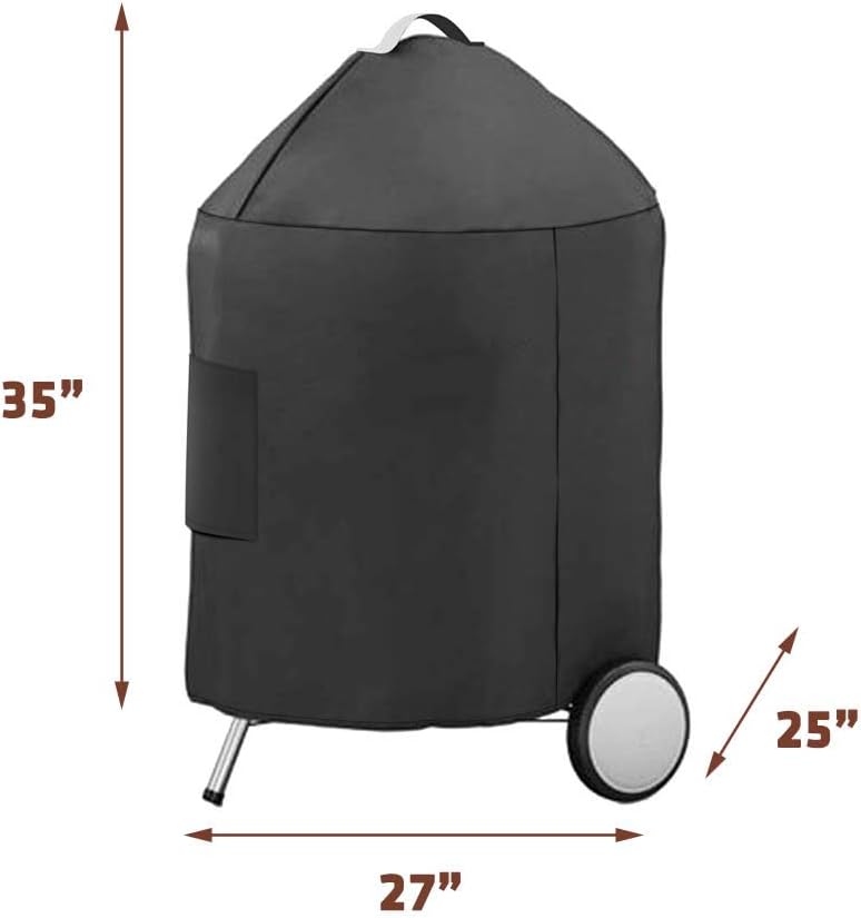 Denmay Grill Cover for Weber 57CM Premium Charcoal Grills, SUNLIFER Charcoal BBQ Grill - Image 3