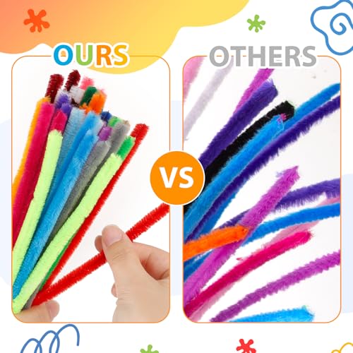 Caydo 324 Pieces Pipe Cleaners 27 Colors Chenille Stems for DIY Art Creative Crafts Project Decorations (6 mm x 12 Inch)