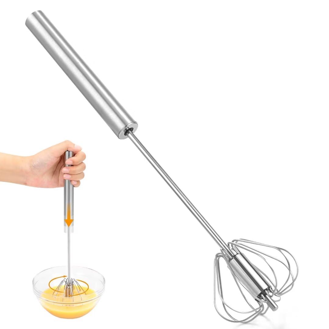 CUNSENR 12 Inch Hand Push Egg Whisk