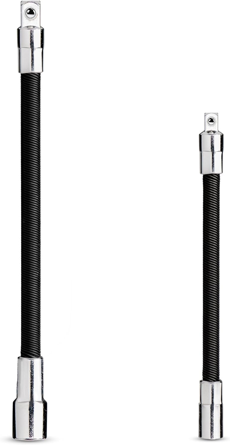 Photo 1 of NEIKO 00239A Flexible Extension-Bar Set, 1/4-Inch and 3/8-Inch Drives, Flexible Socket Extension Bars, 2-Piece Set
