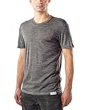 Woolly Clothing Co. Men's Merino Wool Short Sleeve Ultralight Crew (150 GSM) Large Charcoal