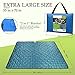 Roebury Picnic Blanket – Beach & Outdoor Mat – Water Resistant, Sand Proof – Large, Oversized for Camping or Travel. Washable, Foldable, Easy Carry Compact Tote Bag (Green/Blue Plaid)thumb 3
