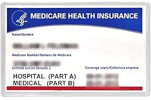 uGems Medicare Card Protectors 5 Pack – 12 Mil Total Thickness, Made in USA, Offset Lip for Easy Use, Wallet-Fit Medical & Social Security Card Holders (Clear)