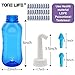 TONELIFE Sinus Rinse Kit 300ml+5Packets Nasal Salt -Nasal Wash Saline Packet Refills-Nose Cleaner-Neti Pot with Powdered Saline Convenient Packets for Adult Kids Nose Clean