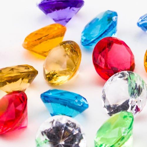 1 Lb Mini Acrylic Crystal Diamond Gems Pirate Vase Filler Confetti Table Scatter Assorted Color