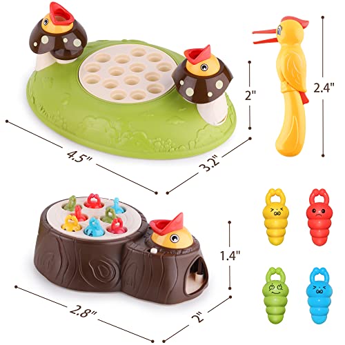 iPlay, iLearn Kid Woodpecker Feeding Toy, Sensory Development Fine