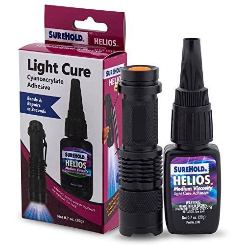 SureHold Helios Light Cure Adhesive Super Glue, UV Glue Kit with