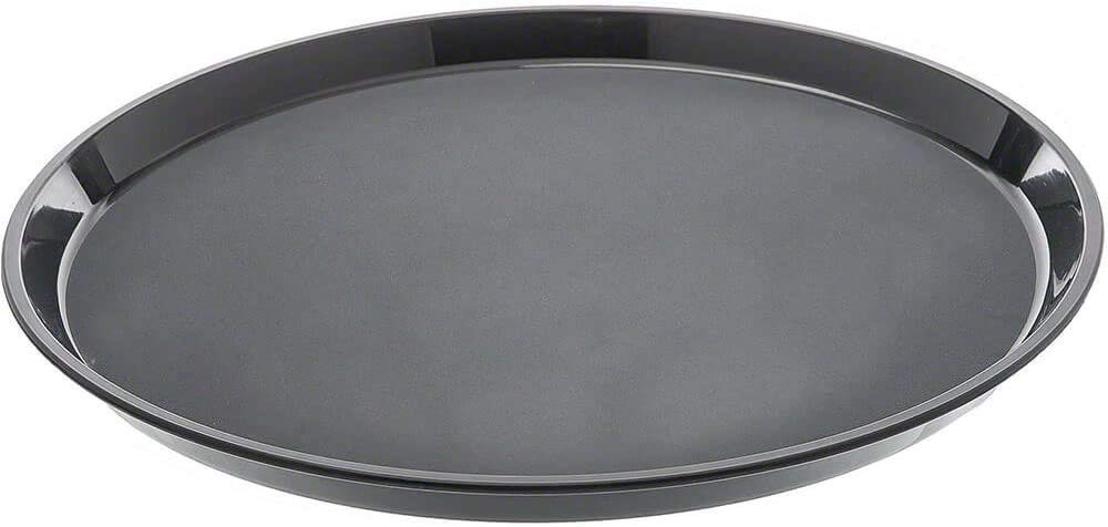 Cambro DM782 Fibreglass Round Non-Skid Tray, 16", Black