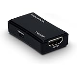 kwmobile 4K HDMI Verst&auml;rker Repeater - Signal Verl&auml;ngerung Kabel Booster in Full HD 3D 1080p - TV Beamer Monitor Fernseher Receiver - Micro USB